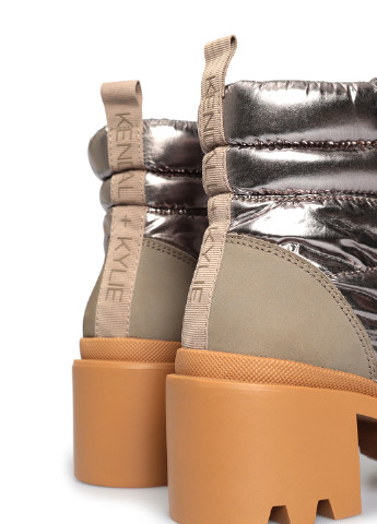 Зимние ботинки Kendall & Kylie со шнуровкой, на тракторной подошве из натуральной замши, тканевые