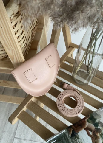 Поясна saddle bag на кнопках і ремінці, Пудра (2387) Ромашка Поясная (224146888)