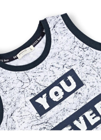 Синий летний костюм десткий "you never change" (11231-128b-gray) Breeze