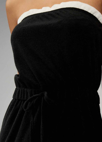 Комбінезон SHEIN комбінезон-шорти колор блок чорний кежуал поліестер