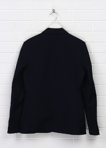 Піджак H&M з довгим рукавом однотонний темно-синій кежуал