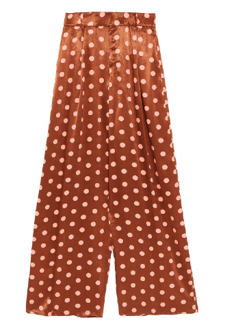 Оранжевые кэжуал демисезонные прямые брюки Zara