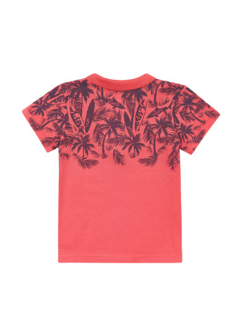 Коралловая детская футболка-поло для мальчика Z16 с рисунком