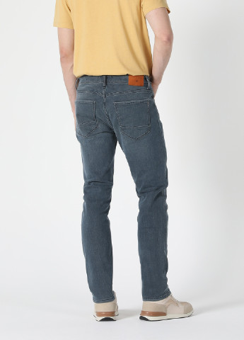 Серо-синие демисезонные прямые джинсы Colin's