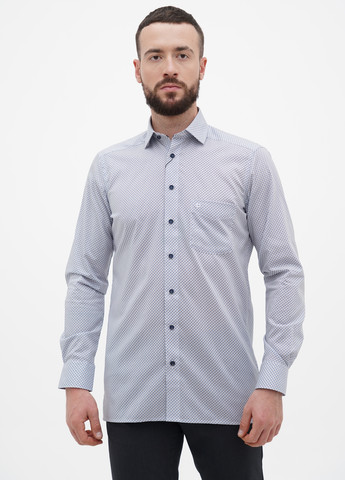 Цветная кэжуал рубашка с геометрическим узором Olymp