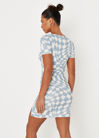 Блакитна кежуал сукня Missguided з геометричним візерунком
