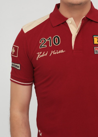 Бордовая футболка-поло для мужчин Warson Motors с логотипом