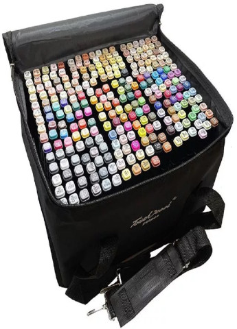 Набор спиртовых современных скетч маркеров для рисования 262шт./уп. двусторонние профессиональные фломастеры с чехлом Touch (253319244)