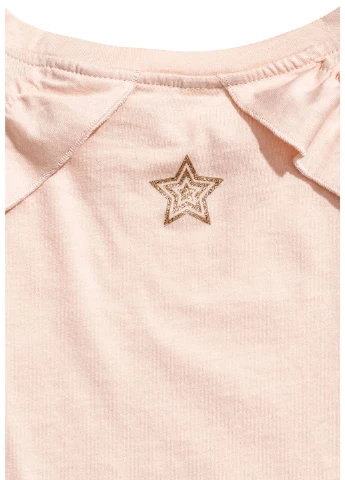 Розовая однотонная блузка H&M демисезонная