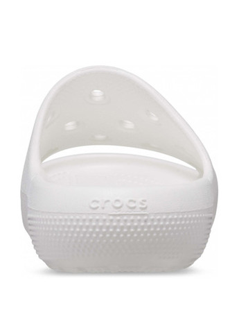 Белые шлепанцы Crocs с перфорацией