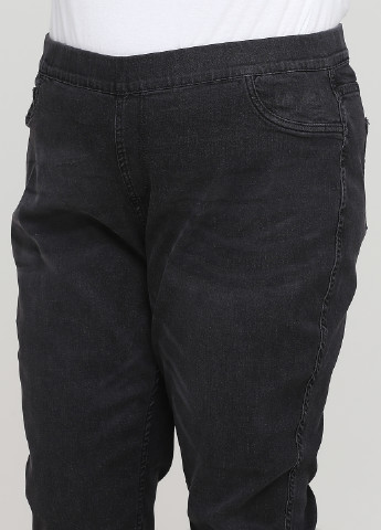Джеггінси 2-сторонні Fashion news леопардові темно-сірі джинсові бавовна