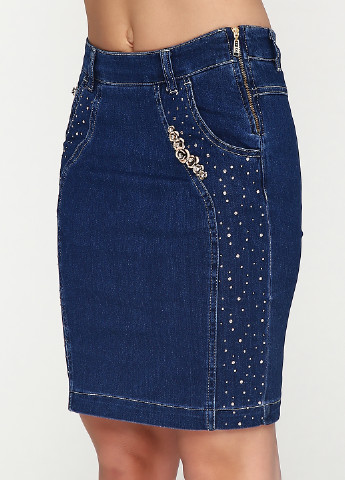 Синяя джинсовая юбка Sassofono