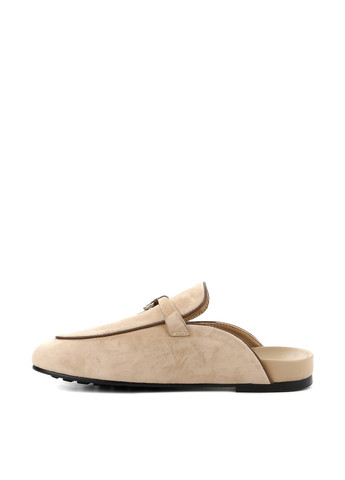 Бежевые мюли Le'BERDES на низком каблуке