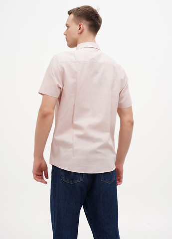 Светло-розовая кэжуал рубашка однотонная Threadbare