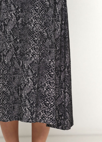 Темно-серая кэжуал змеиный юбка BRANDTEX COPENHAGEN а-силуэта (трапеция)