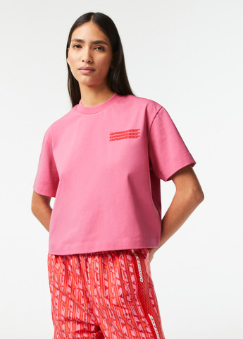 Рожева літня футболка Lacoste
