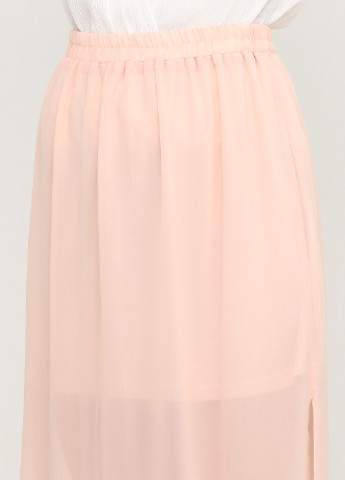 Персиковая кэжуал с орнаментом юбка Alya макси