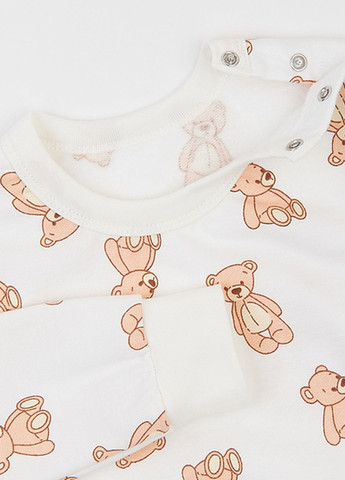 Молочная зимняя пижама (свитшот, брюки) Ляля