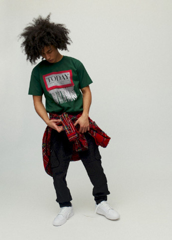 Темно-зелена футболка чоловіча YAPPI