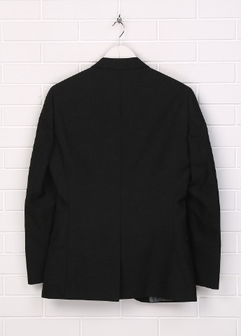 Пиджак F&F с длинным рукавом однотонный тёмно-серый кэжуал