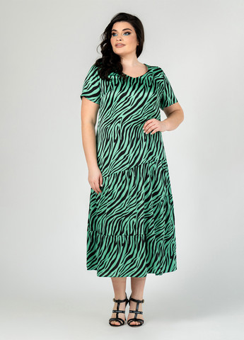 Комбинированное кэжуал платье A'll Posa зебра