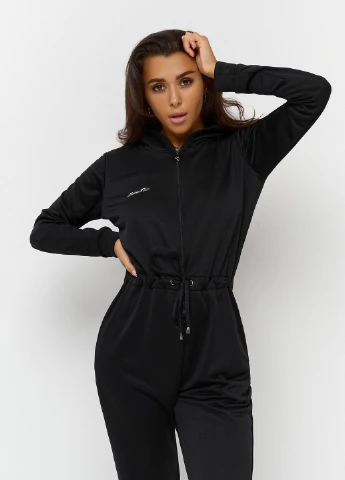 Комбінезон Bona Fide Jumpsuit комбінезон-брюки однотонний чорний спортивний поліестер