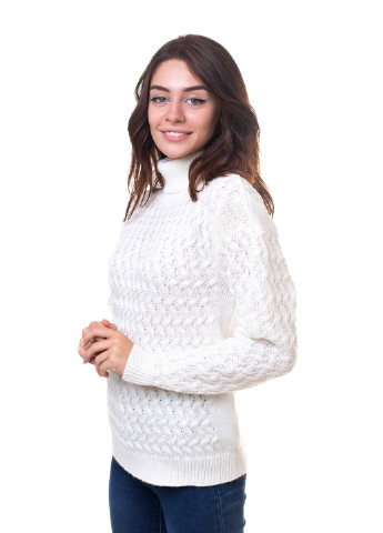 Молочний зимовий светр жіночий Bakhur