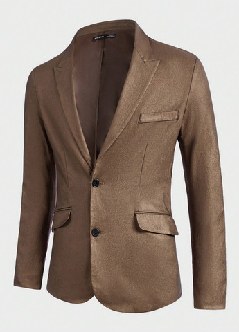 Коричневый демисезонный костюм (пиджак, брюки) брючный SHEIN