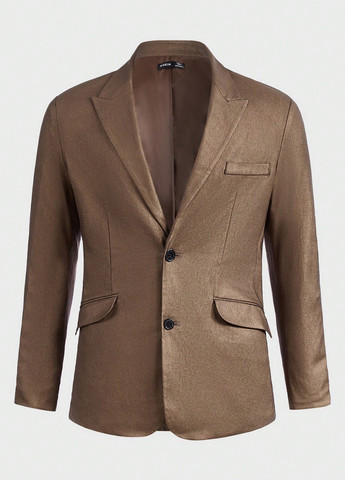 Коричневый демисезонный костюм (пиджак, брюки) брючный SHEIN