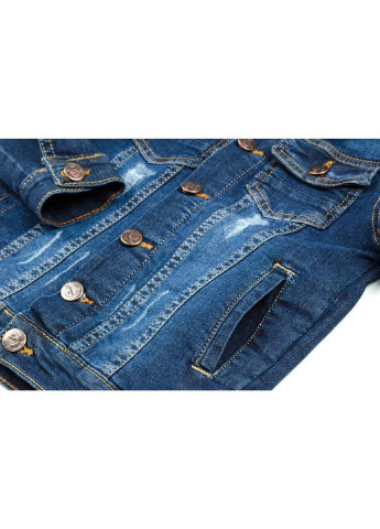Синяя демисезонная куртка джинсовая (20057-152b-blue) Breeze