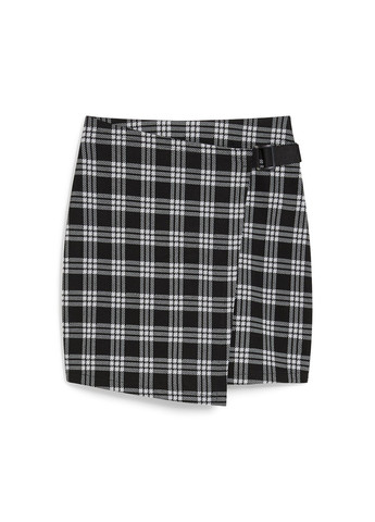 Черно-белая кэжуал в клетку юбка C&A на запах