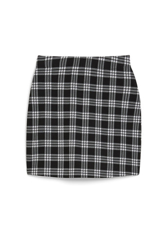Черно-белая кэжуал в клетку юбка C&A на запах