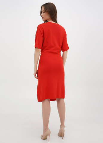 Червона кежуал сукня сукня светр Stefanel однотонна