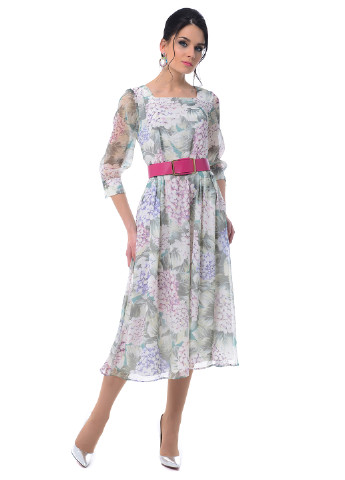Комбинированное коктейльное платье Iren Klairie с цветочным принтом