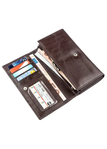 Женский кожаный кошелек-визитница 17х9 см st leather (229459027)