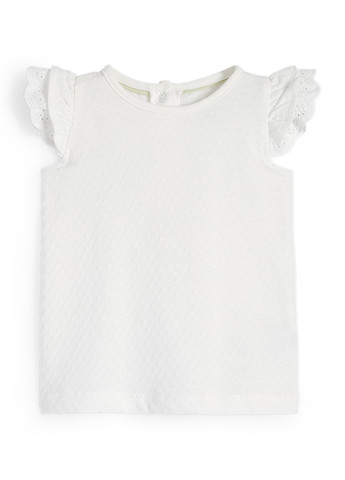 Белый летний комплект (футболка, шорты) C&A