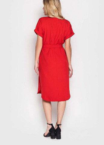 Красное кэжуал платье футляр BeART однотонное