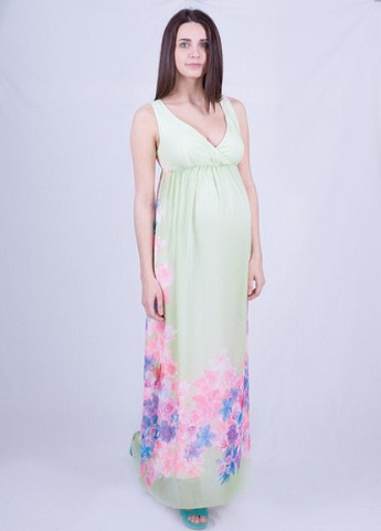 Летний женский шифоновый сарафан для беременных, будущих мам To Be в цветочек