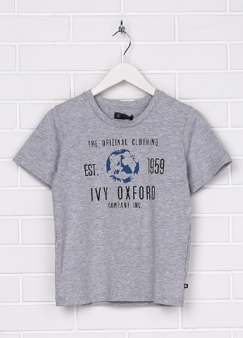 Сіра літня футболка з коротким рукавом Oxford