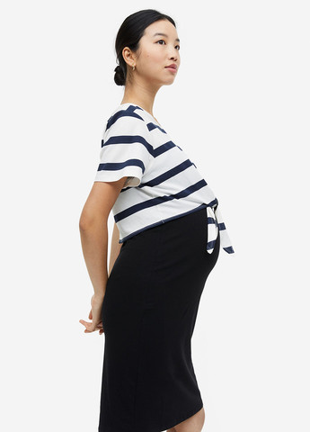 Комбинированное кэжуал платье для беременных H&M в полоску