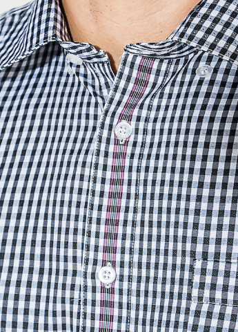 Черно-белая кэжуал рубашка в клетку Labirint с длинным рукавом