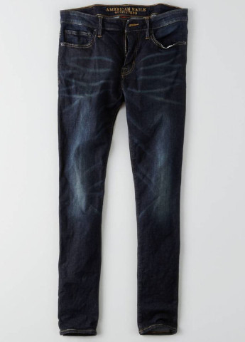Темно-синие демисезонные скинни джинсы American Eagle