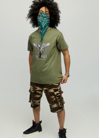 Хаки (оливковая) футболка мужская YAPPI
