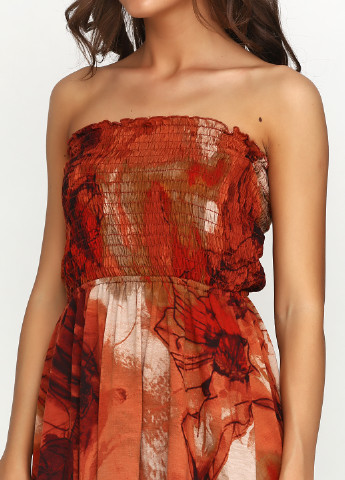 Терракотовое кэжуал платье клеш Mossimo Supply Co с абстрактным узором