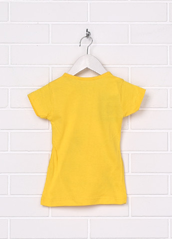 Желтая летняя футболка с коротким рукавом Babexi