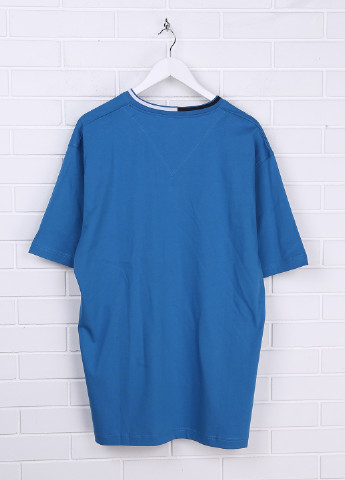 Темно-голубая футболка Saint Laurent Paris