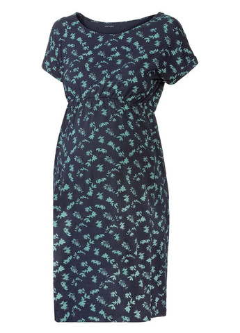 Темно-синя кежуал сукня для вагітних а-силует Esmara з квітковим принтом