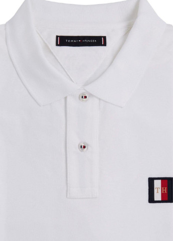 Белая футболка-поло для мужчин Tommy Hilfiger с логотипом