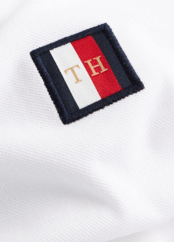Белая футболка-поло для мужчин Tommy Hilfiger с логотипом