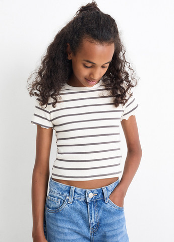 Комбинированная летняя футболка (3 шт.) C&A